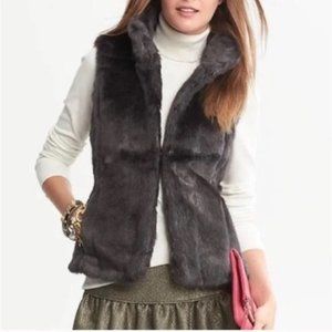Banana Republic Faux Fur Vest - Small